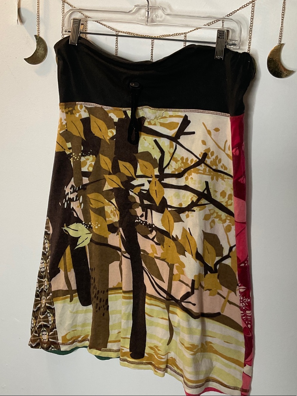 I Believe Panel Print Jersey Skirt